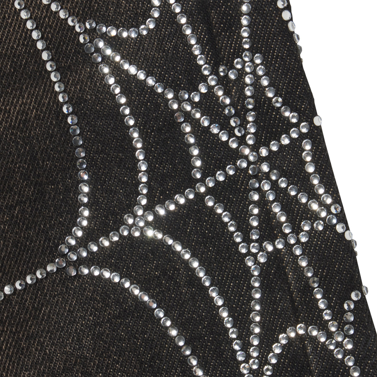 RHINESTONE WEB DENIM