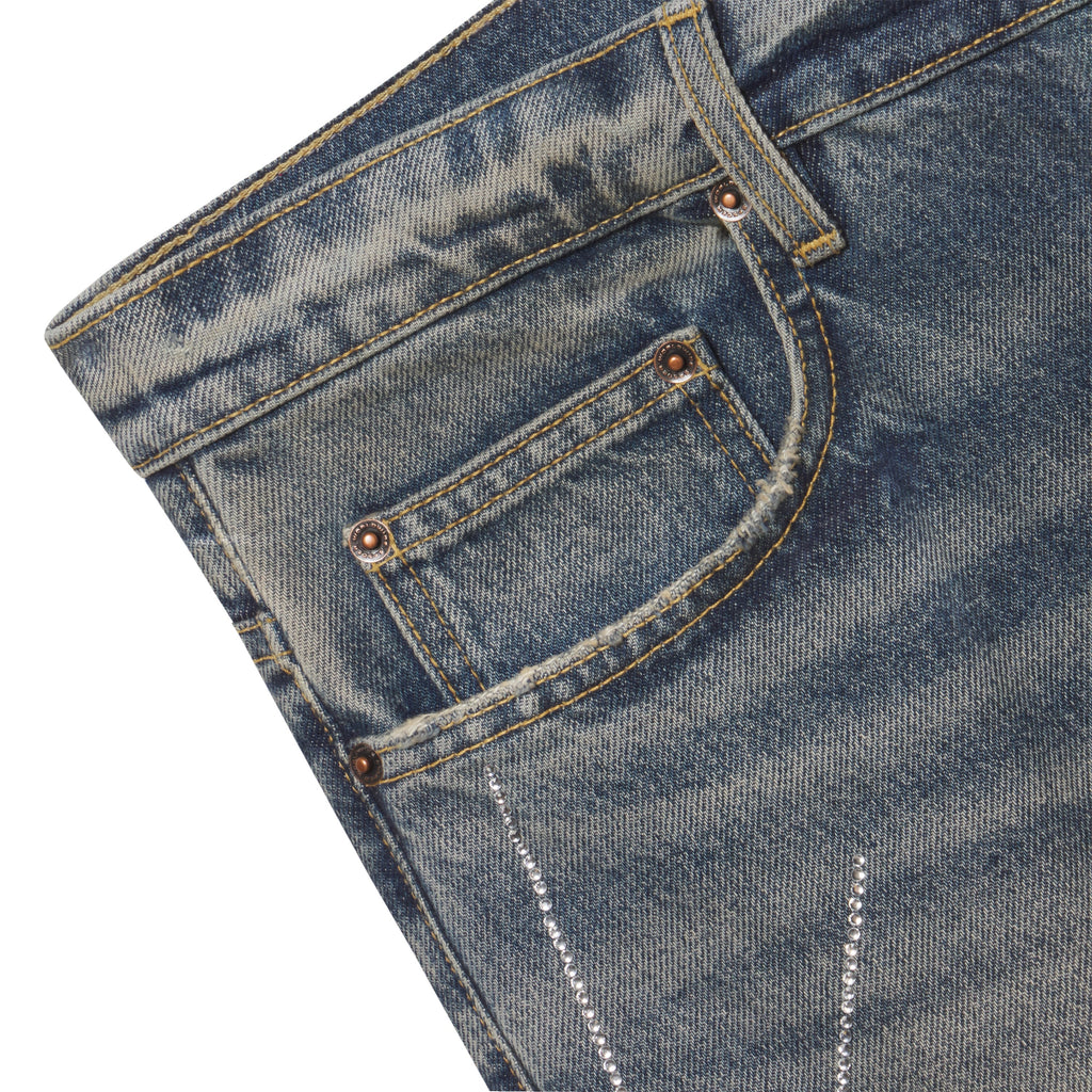 RHINESTONE WEB DENIM