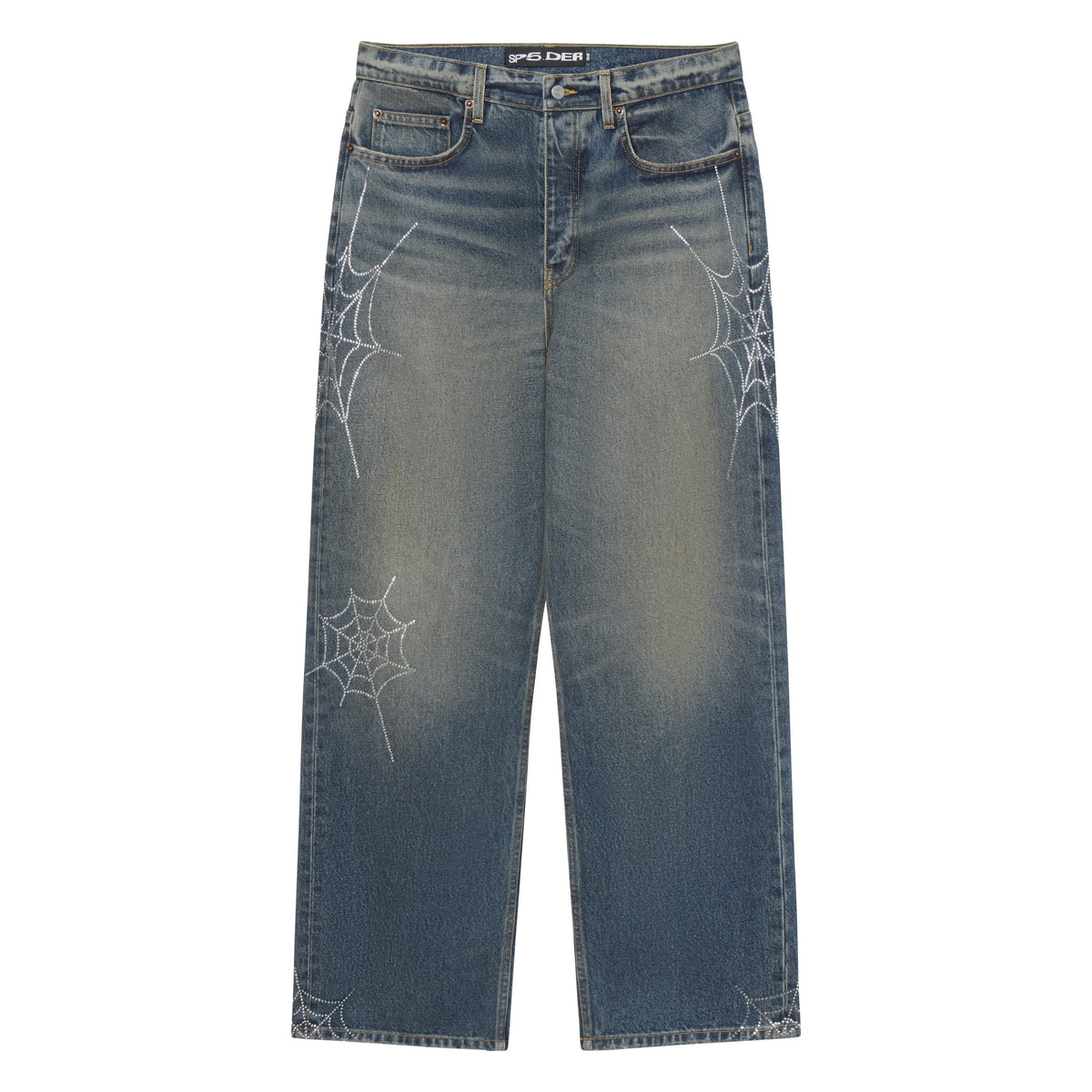 RHINESTONE WEB DENIM