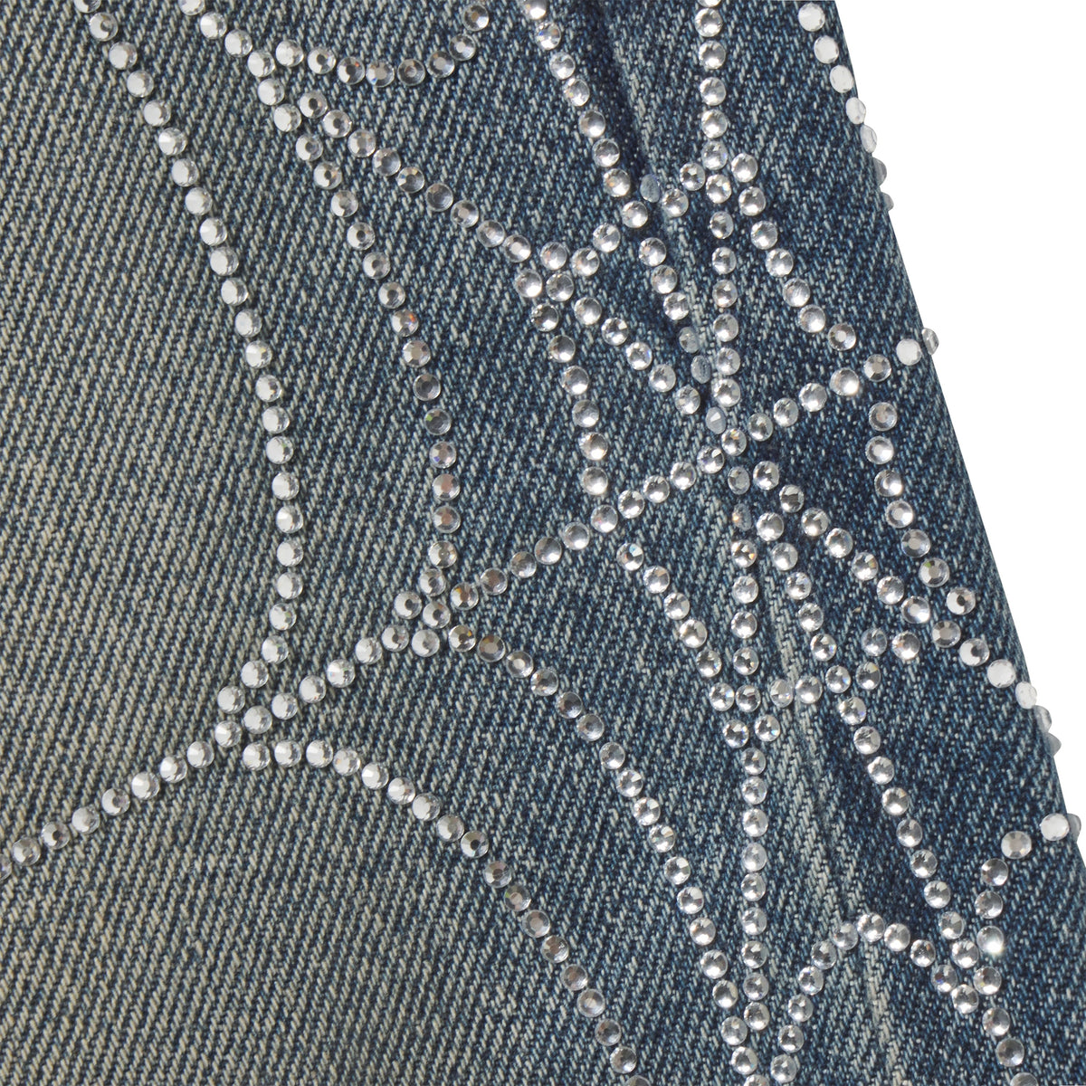 RHINESTONE WEB DENIM