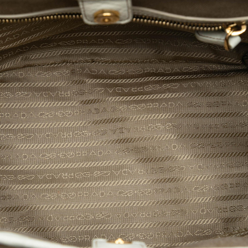 Prada Canvas Canapa Logo Bow Satchel