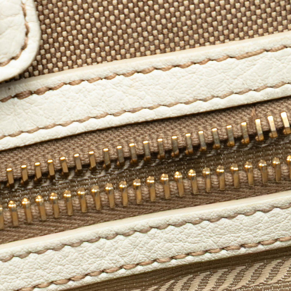 Prada Canvas Canapa Logo Bow Satchel
