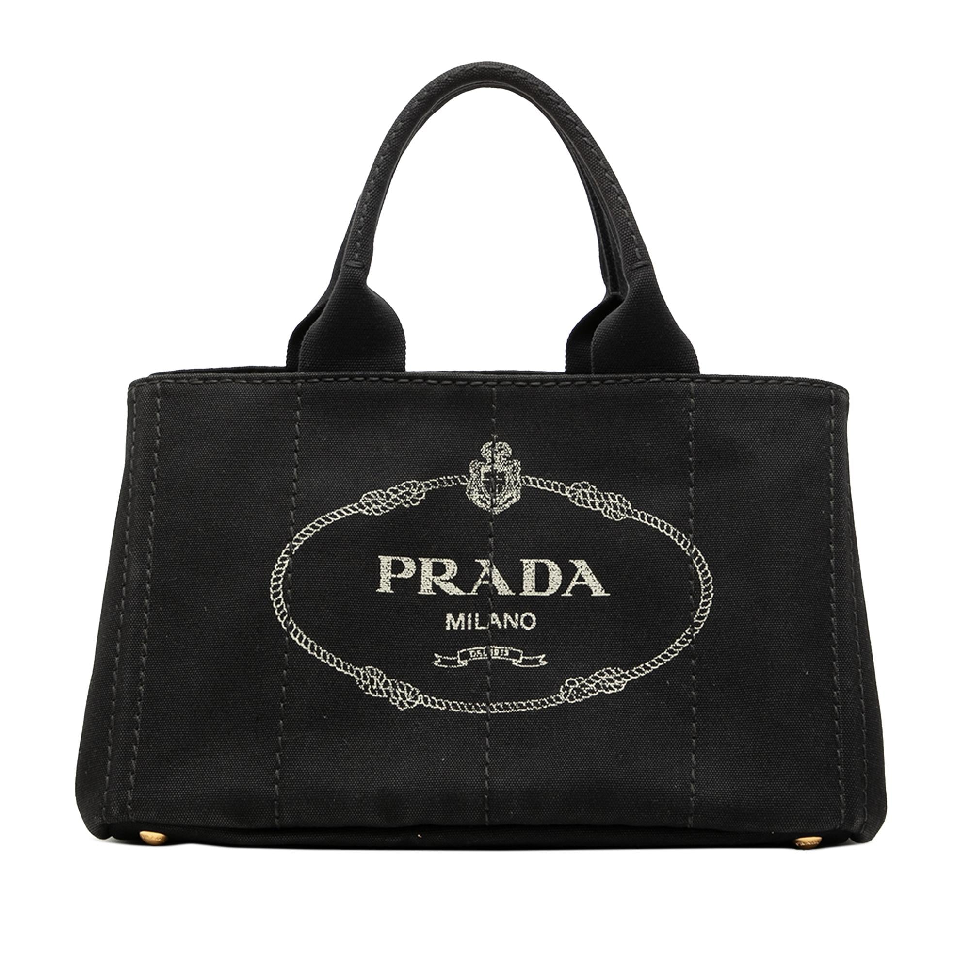 Prada Canvas Canapa Logo Satchel