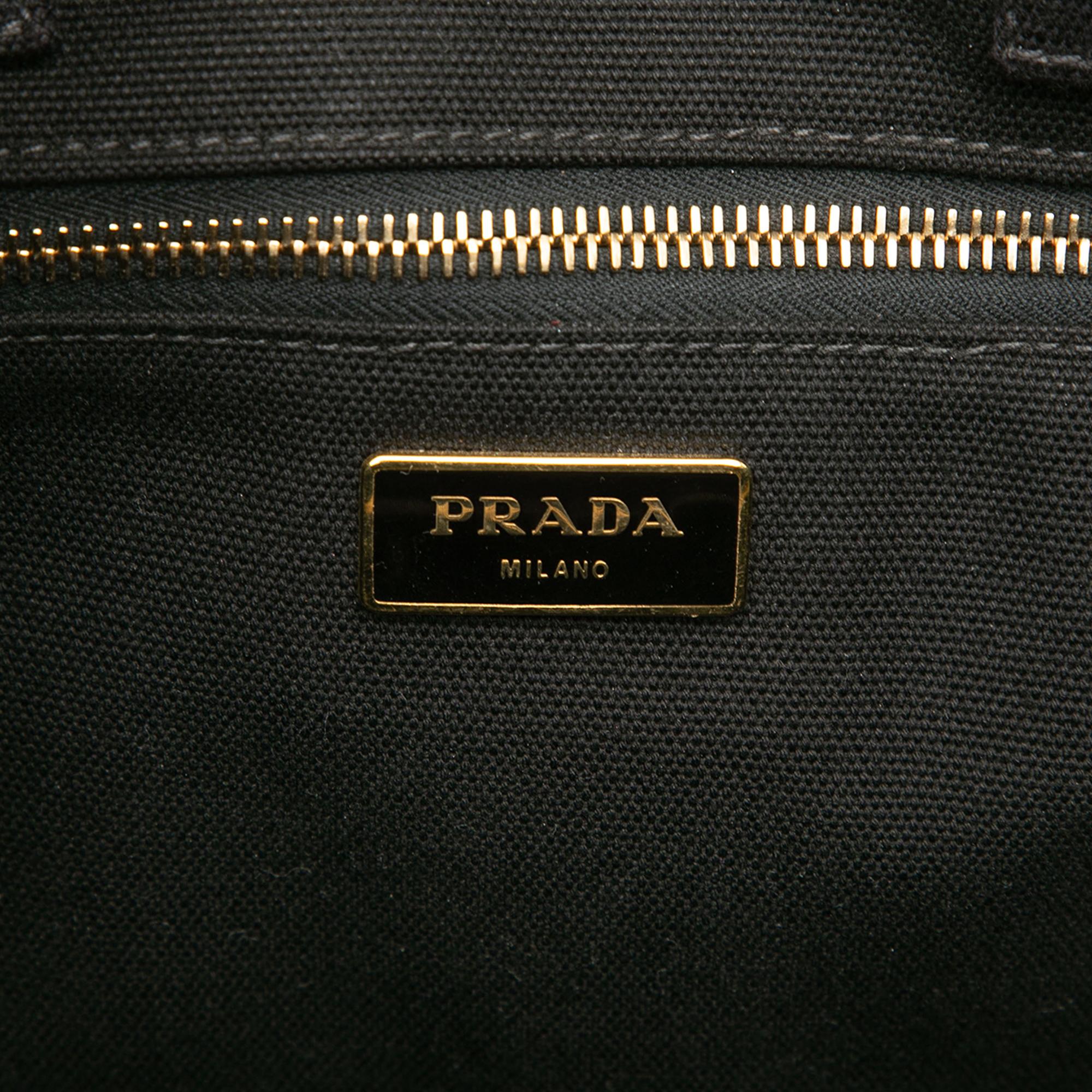 Prada Canvas Canapa Logo Satchel