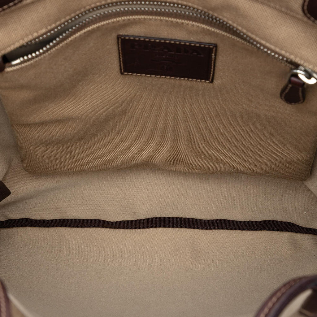 Prada Canvas Canapa Logo Tote