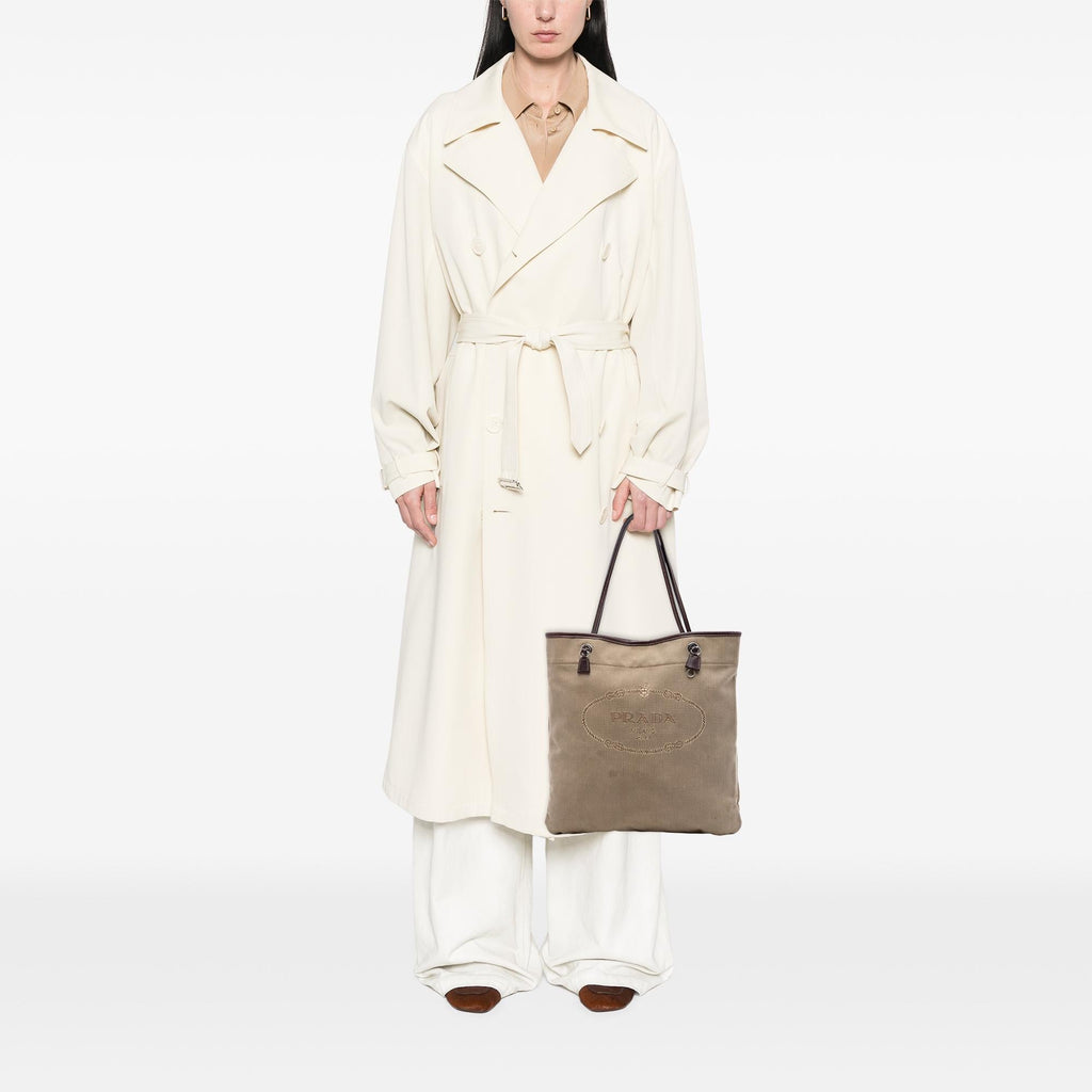 Prada Canvas Canapa Logo Tote
