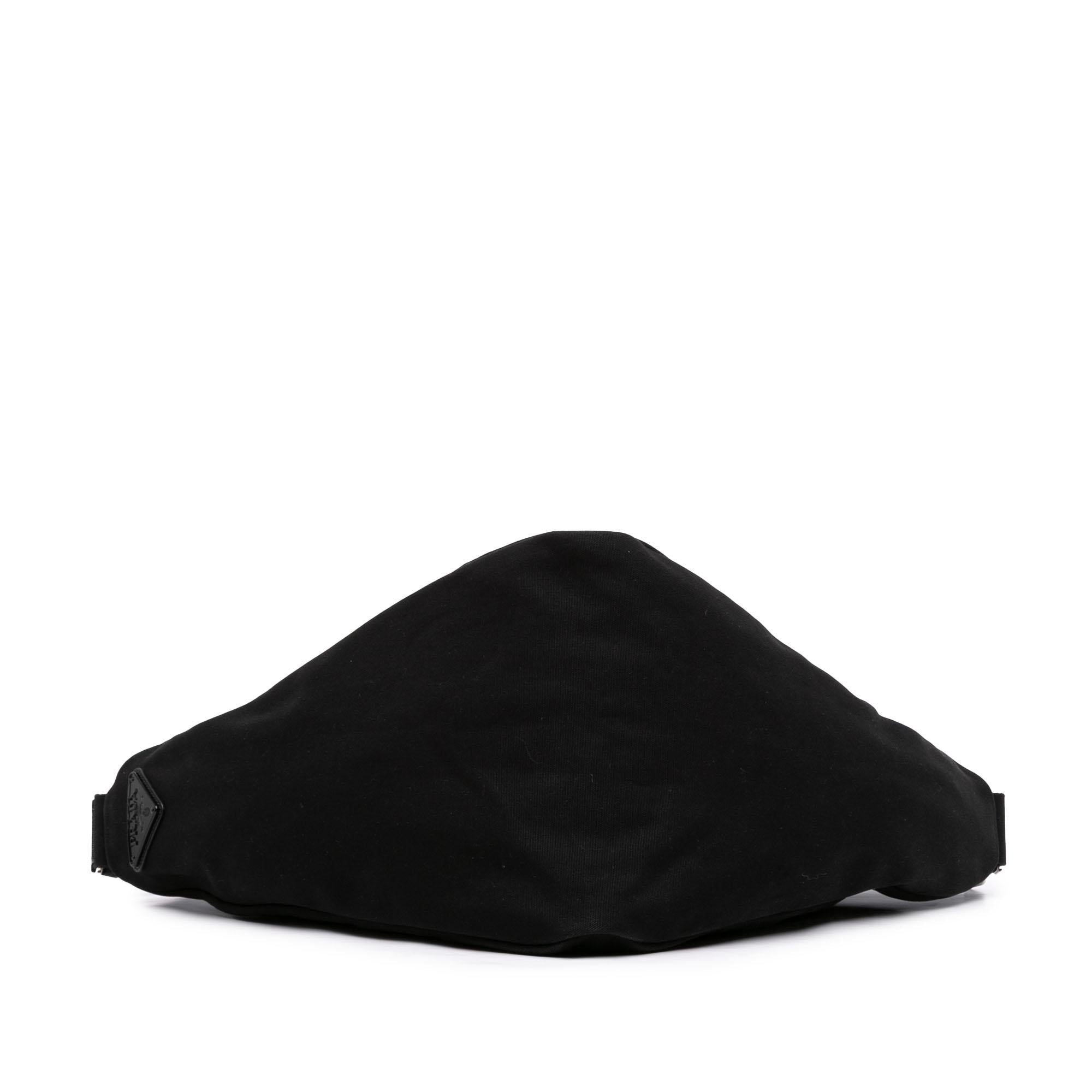 Prada Canvas Canapa Triangle Logo Shoulder Bag