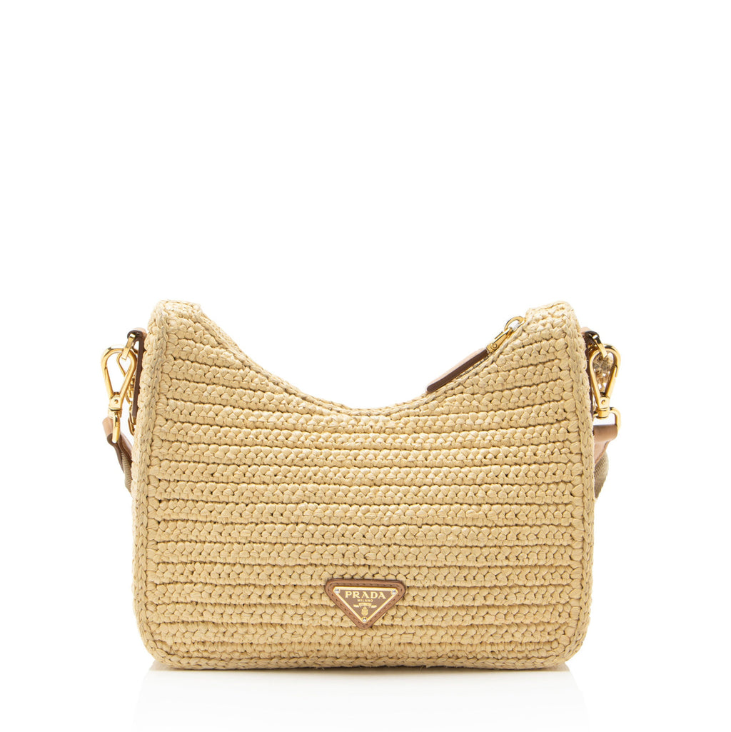 Prada Crochet Raffia Re-Edition 2005 Crossbody