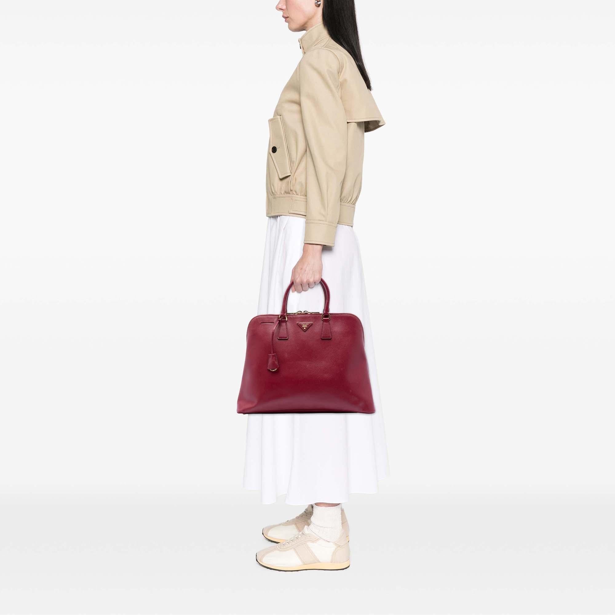 Prada Extra Large Saffiano Lux Promenade Satchel
