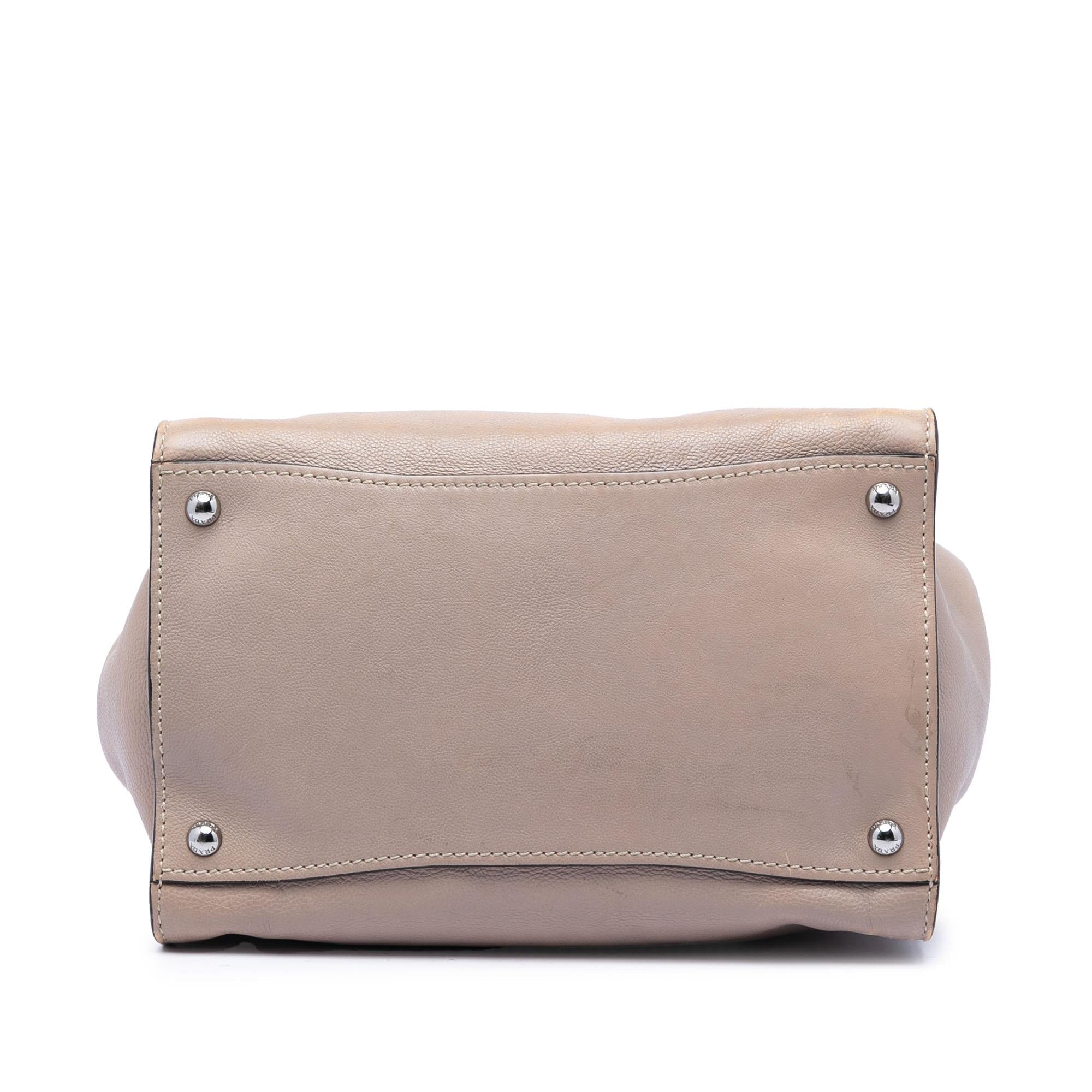 Prada Glace Calf Twin Pocket Double Handle Satchel