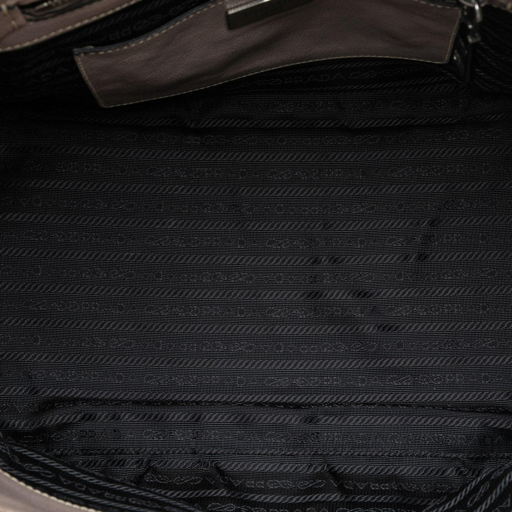 Prada Glace Calf Twin Pocket Double Handle Satchel