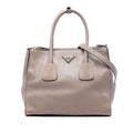Prada Glace Calf Twin Pocket Double Handle Satchel