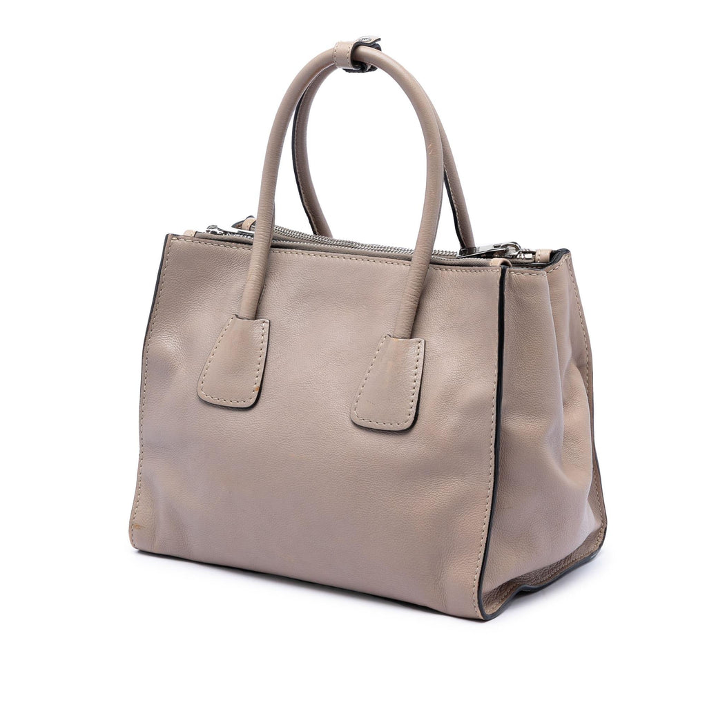 Prada Glace Calf Twin Pocket Double Handle Satchel