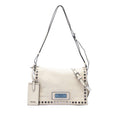 Prada Glace Calfskin Studded Etiquette Flap