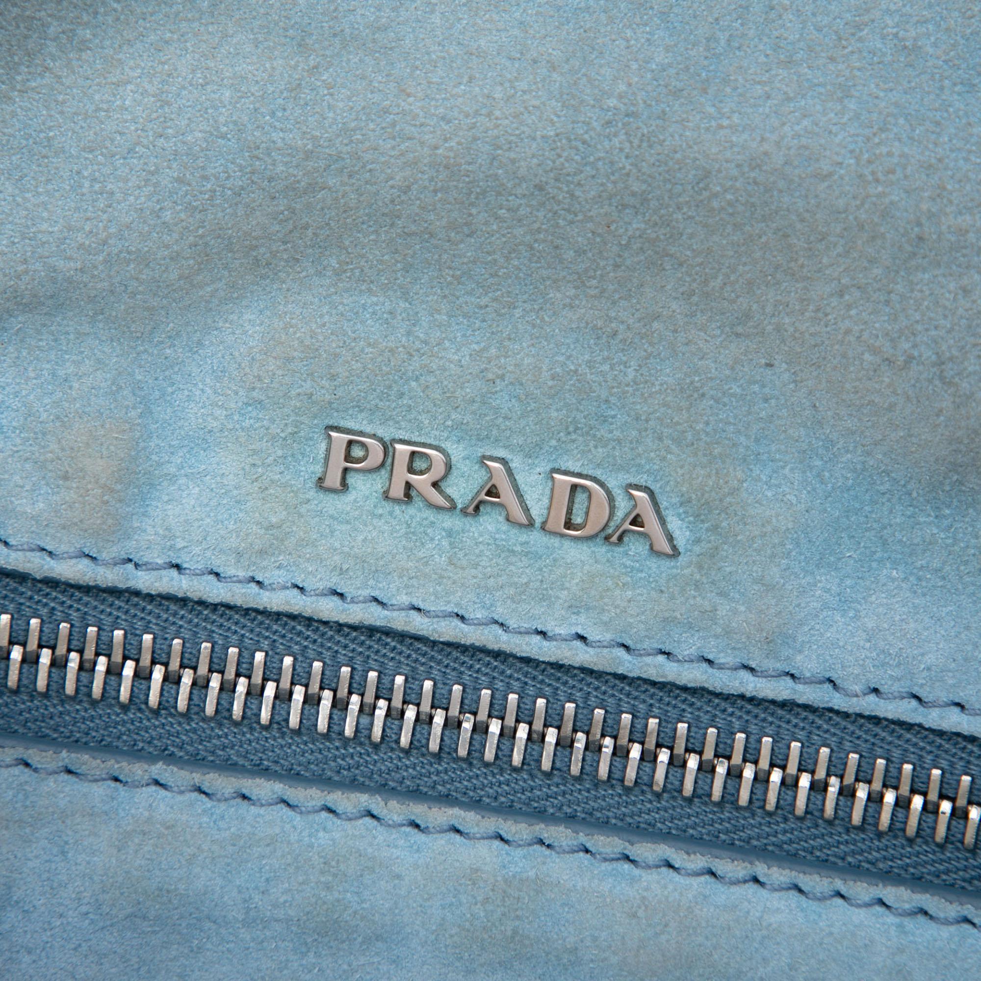 Prada Glace Calfskin Studded Etiquette Flap