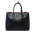 Prada Large Saffiano Cuir Double Satchel