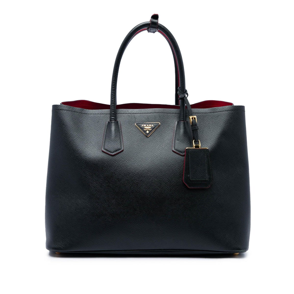 Prada Large Saffiano Cuir Double Satchel