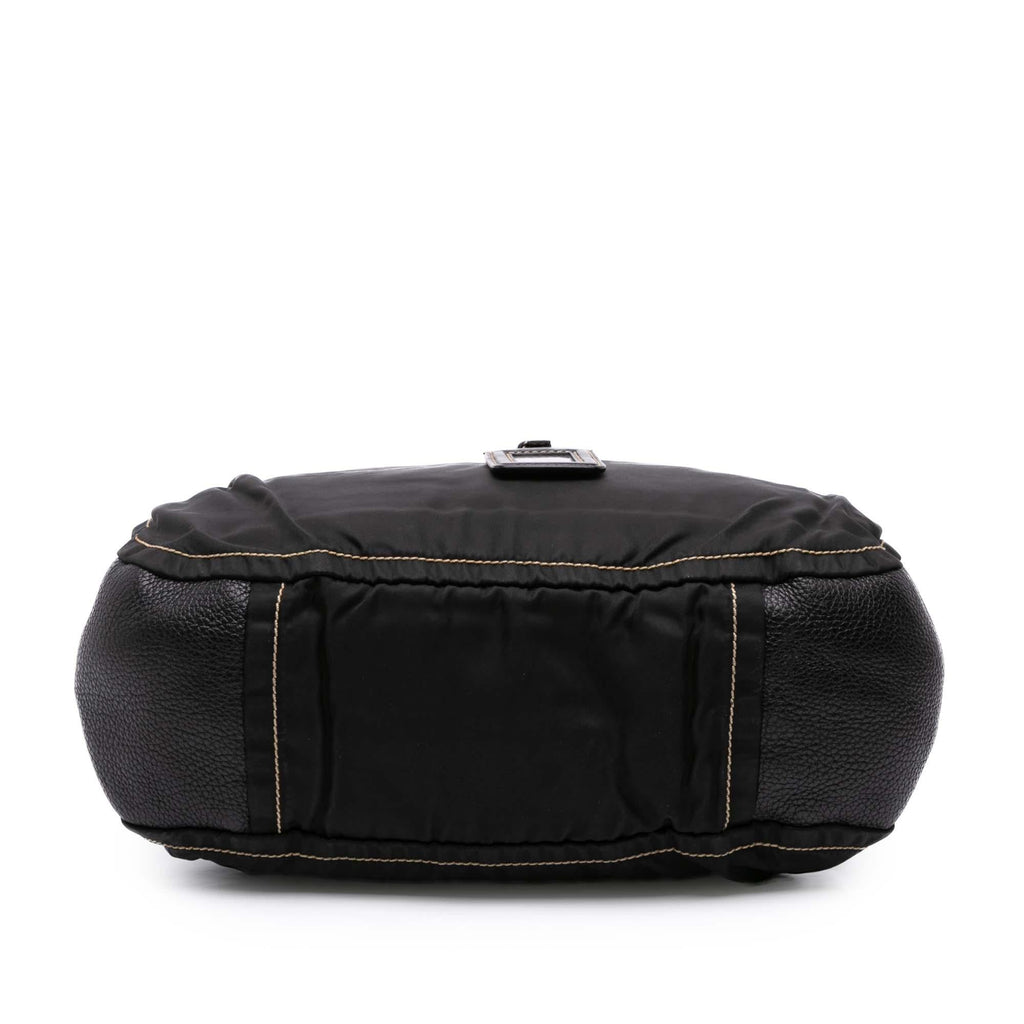 Prada Leather and Tessuto Shoulder Bag