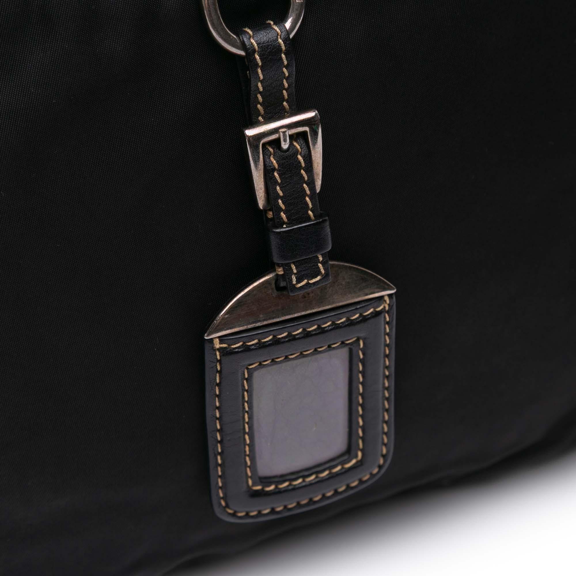 Prada Leather and Tessuto Shoulder Bag
