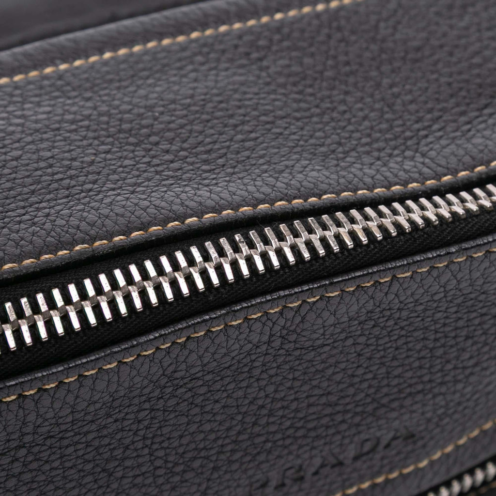 Prada Leather and Tessuto Shoulder Bag