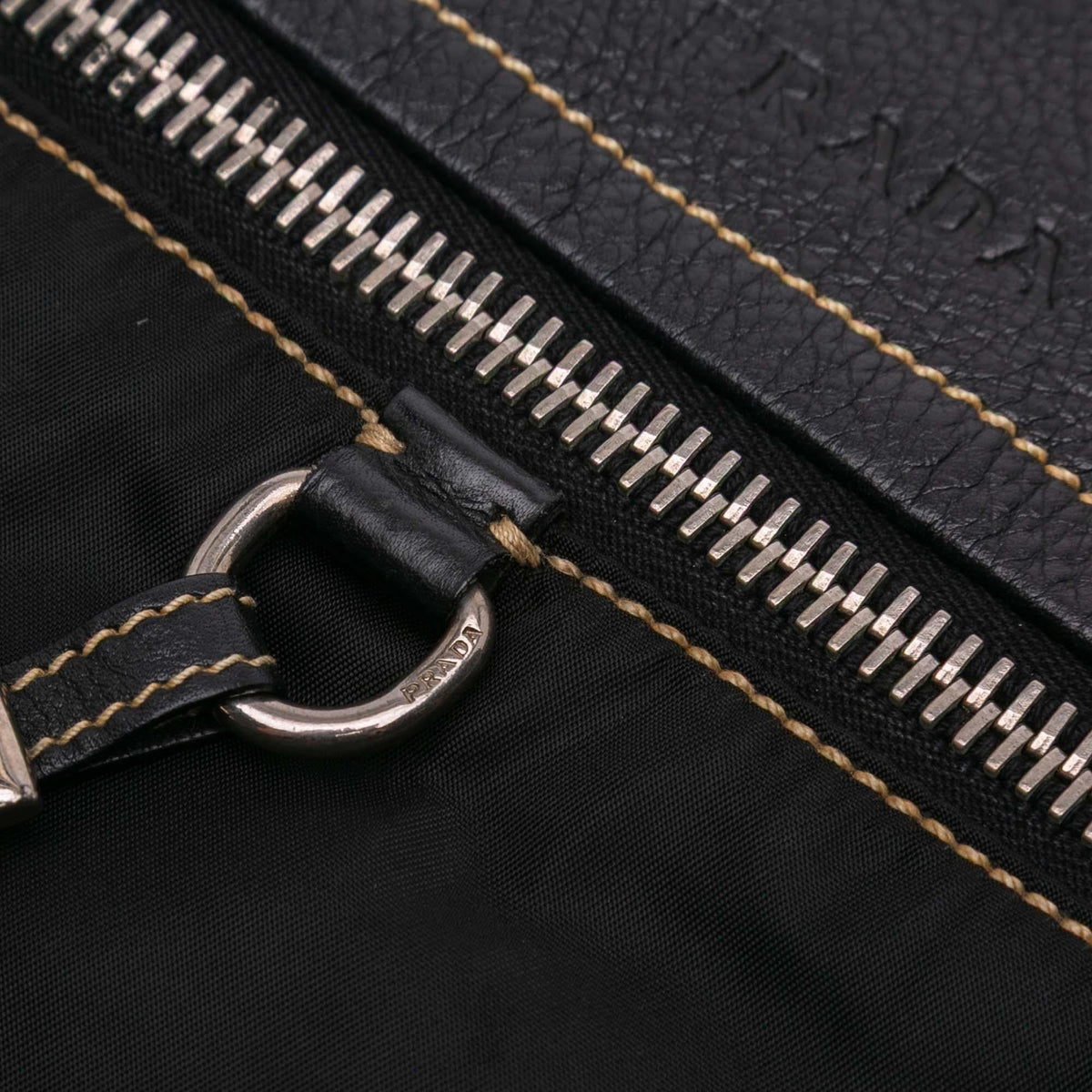 Prada Leather and Tessuto Shoulder Bag
