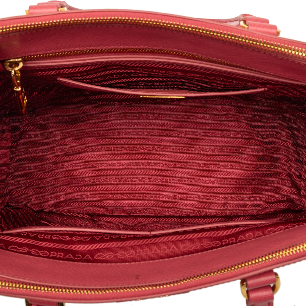 Prada Medium Saffiano Lux Galleria Double Zip Satchel