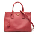 Prada Medium Saffiano Lux Galleria Double Zip Satchel
