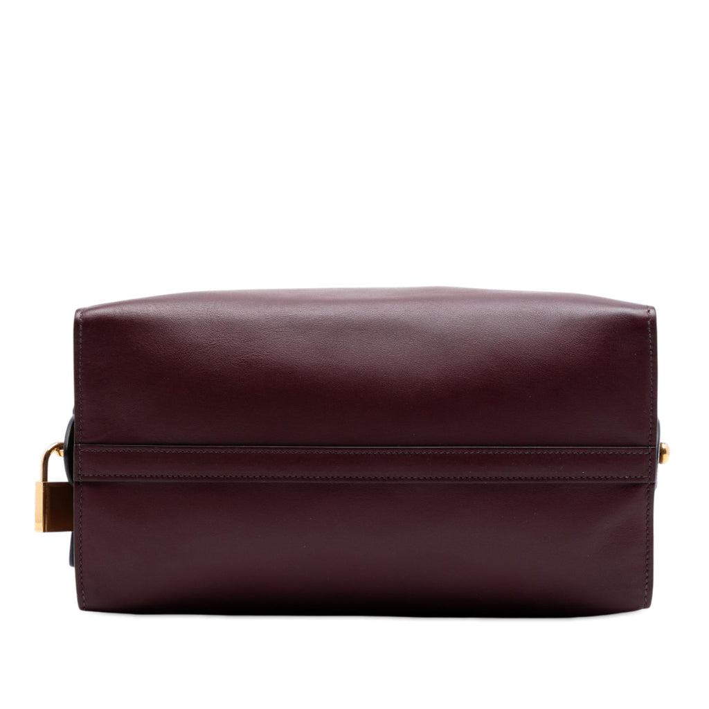 Prada Medium Saffiano Trimmed City Calf Greca Esplanade Satchel