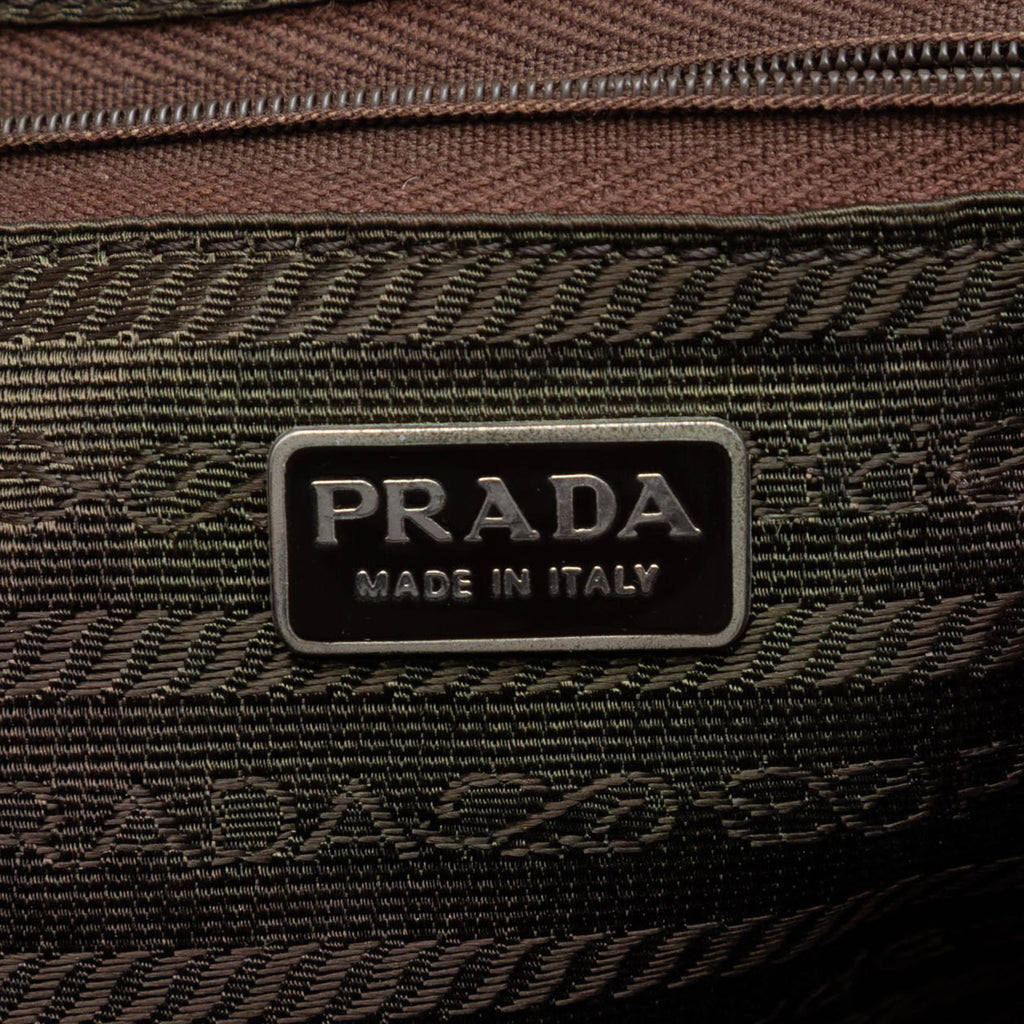 Prada Metallic Nappa Frame Crossbody