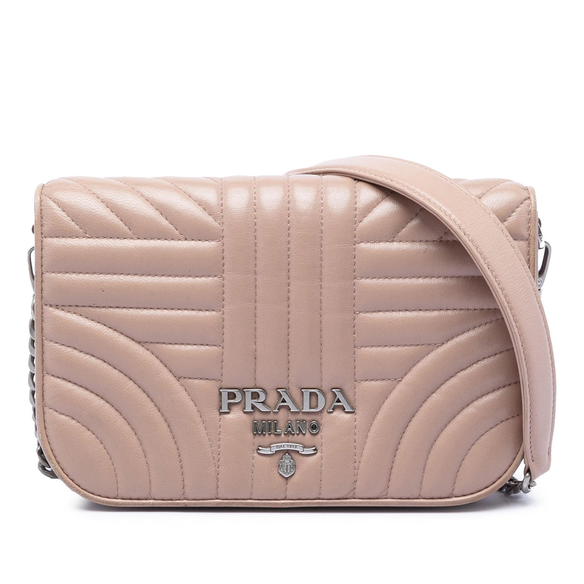 Prada Mini Soft Calf Impunture Diagramme Crossbody