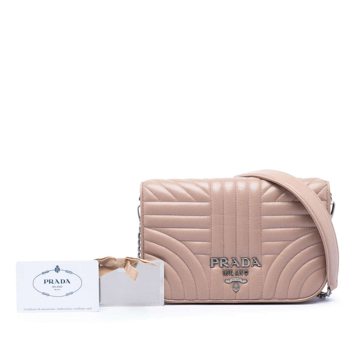 Prada Mini Soft Calf Impunture Diagramme Crossbody