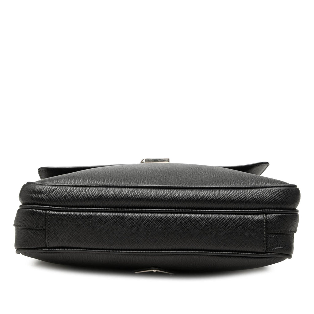 Prada Saffiano Buckle Messenger Bag