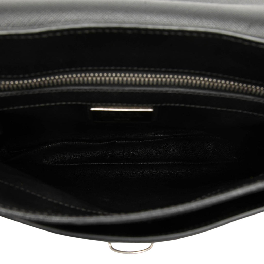 Prada Saffiano Buckle Messenger Bag
