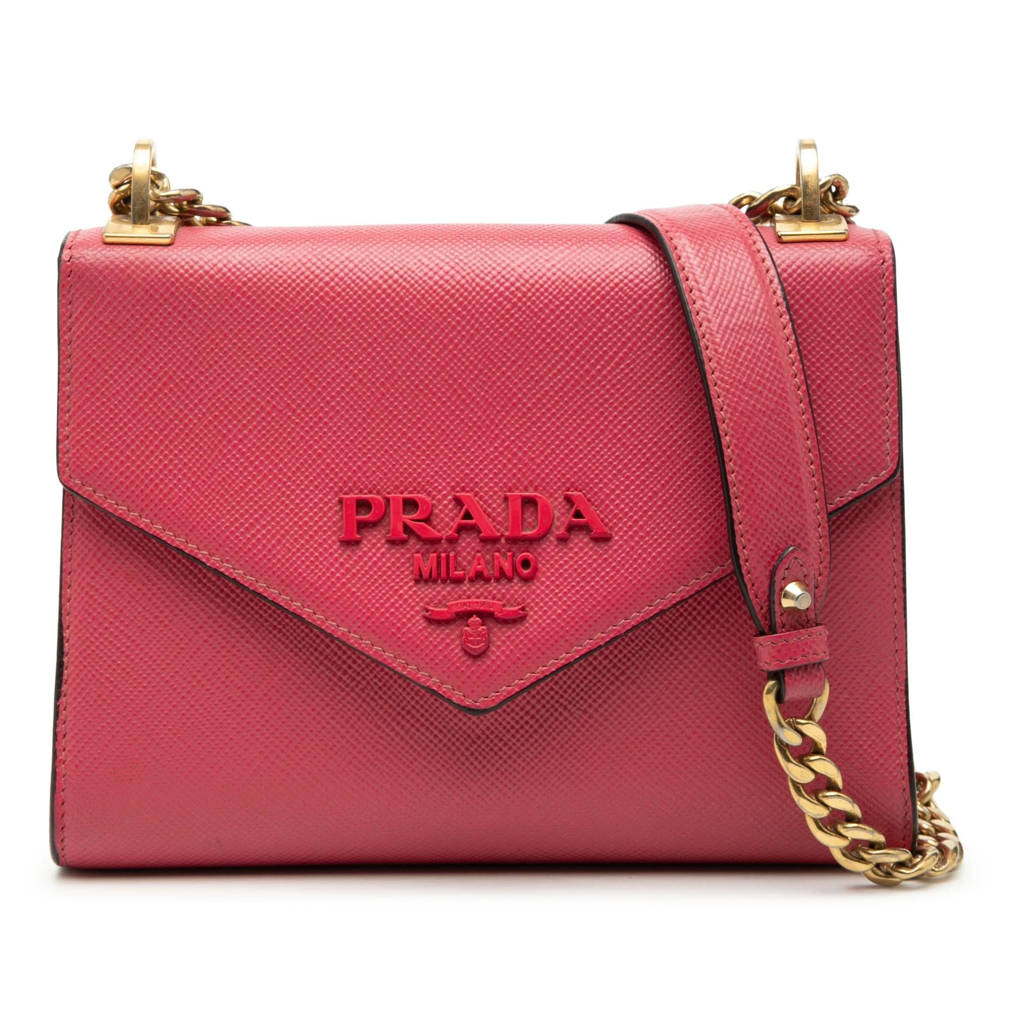 Prada Saffiano Cuir Monochrome Envelope Crossbody