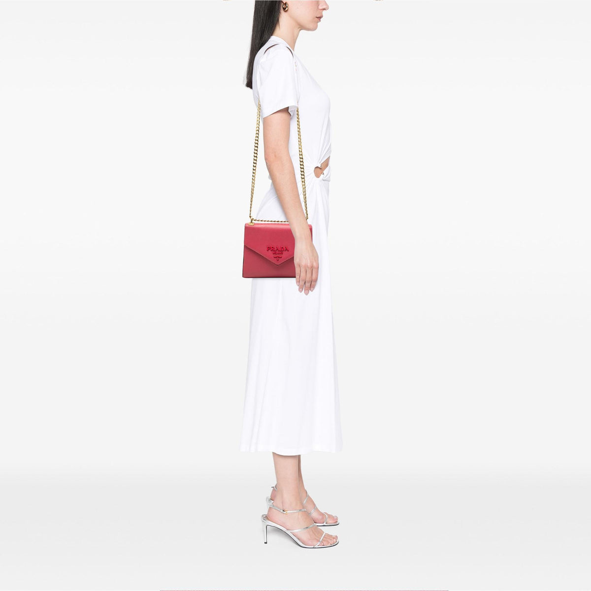 Prada Saffiano Cuir Monochrome Envelope Crossbody