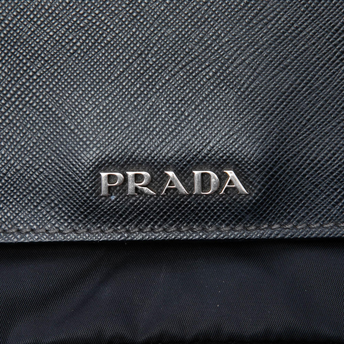 Prada Saffiano Lux and Tessuto Chain Crossbody