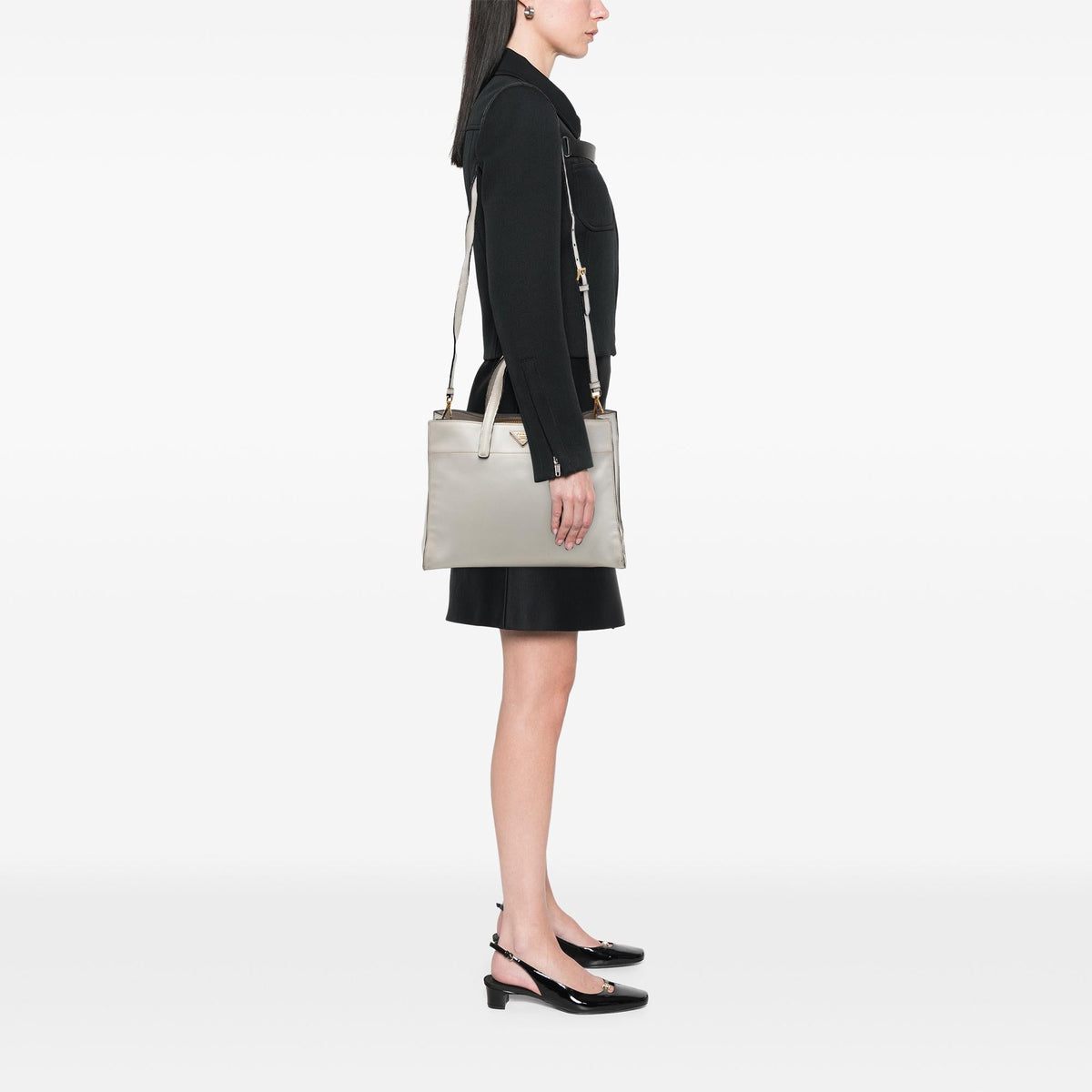 Prada Saffiano Soft Triple Pocket Tote