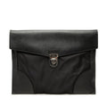 Prada Saffiano Trimmed Tessuto Clutch