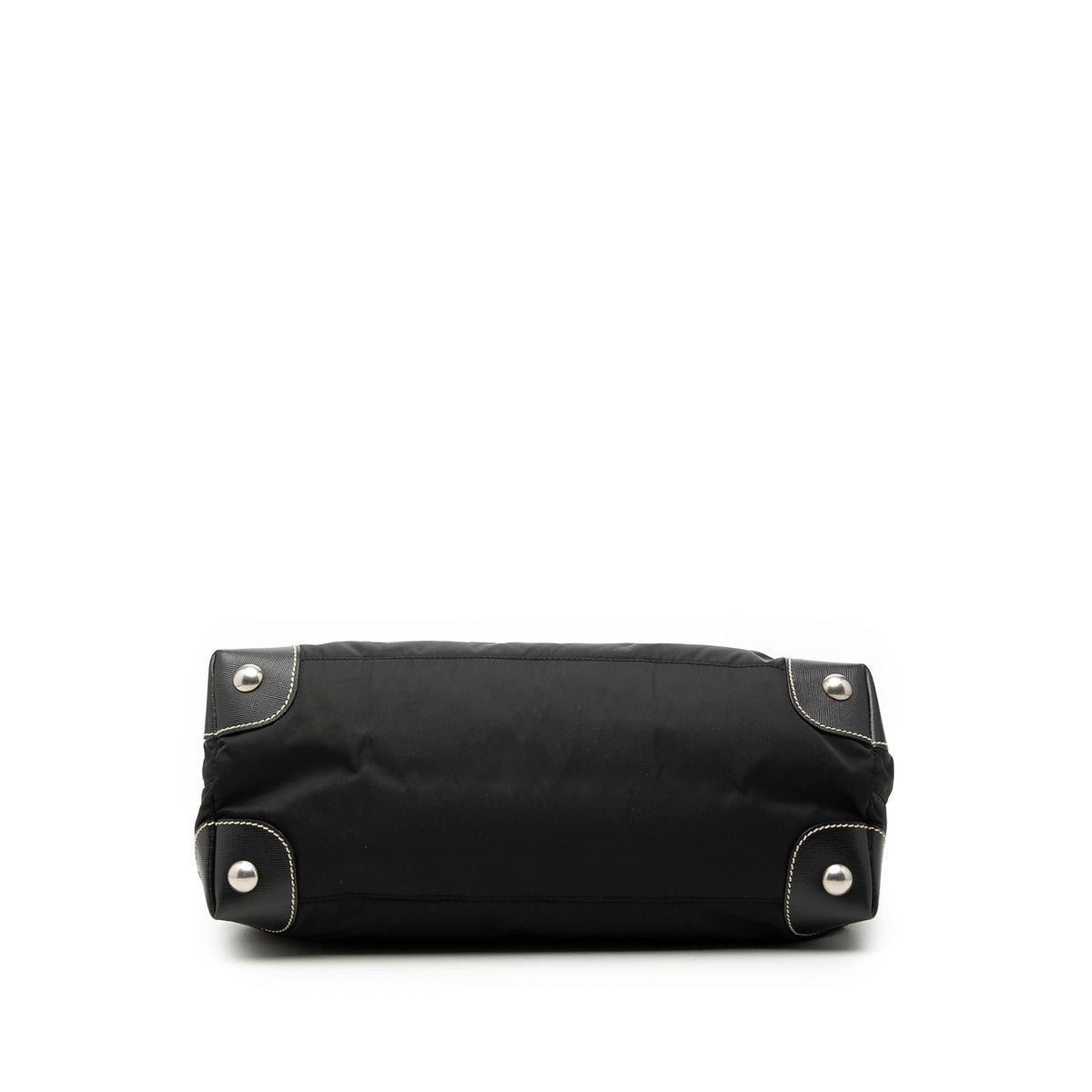 Prada Saffiano Trimmed Tessuto Shopper Tote