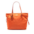 Prada Saffiano Trimmed Tessuto Tote