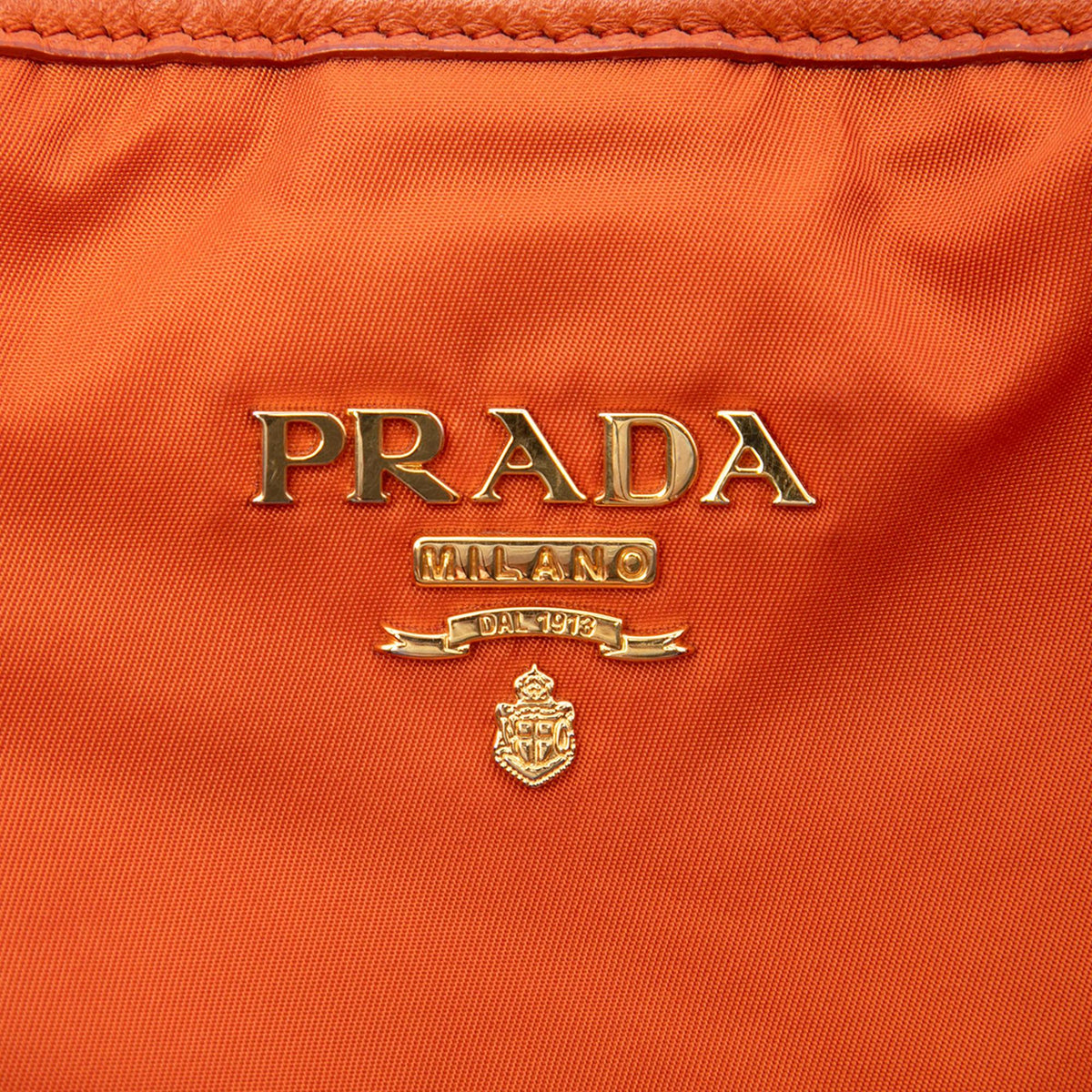 Prada Saffiano Trimmed Tessuto Tote