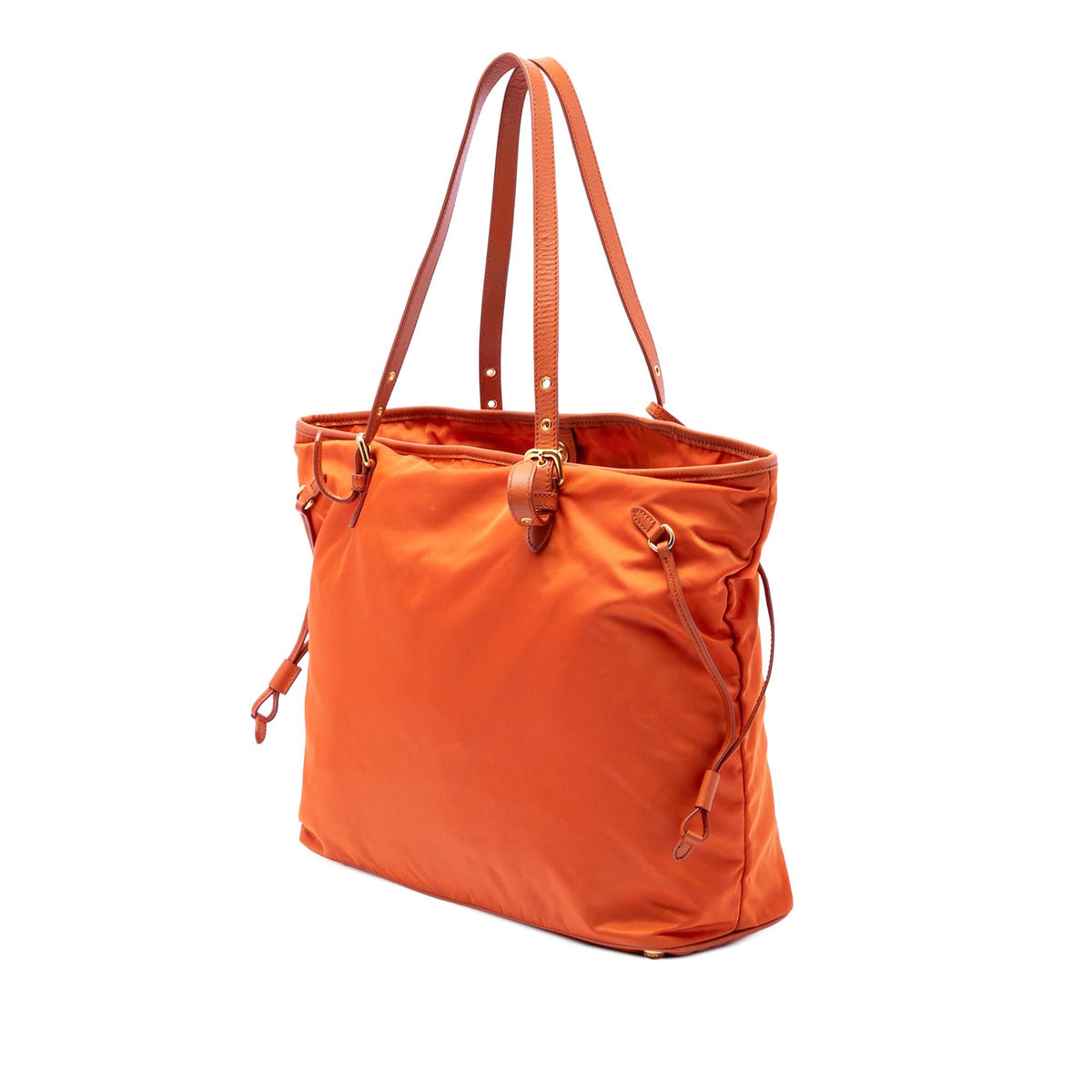 Prada Saffiano Trimmed Tessuto Tote