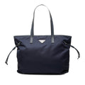 Prada Saffiano Trimmed Tessuto Tote
