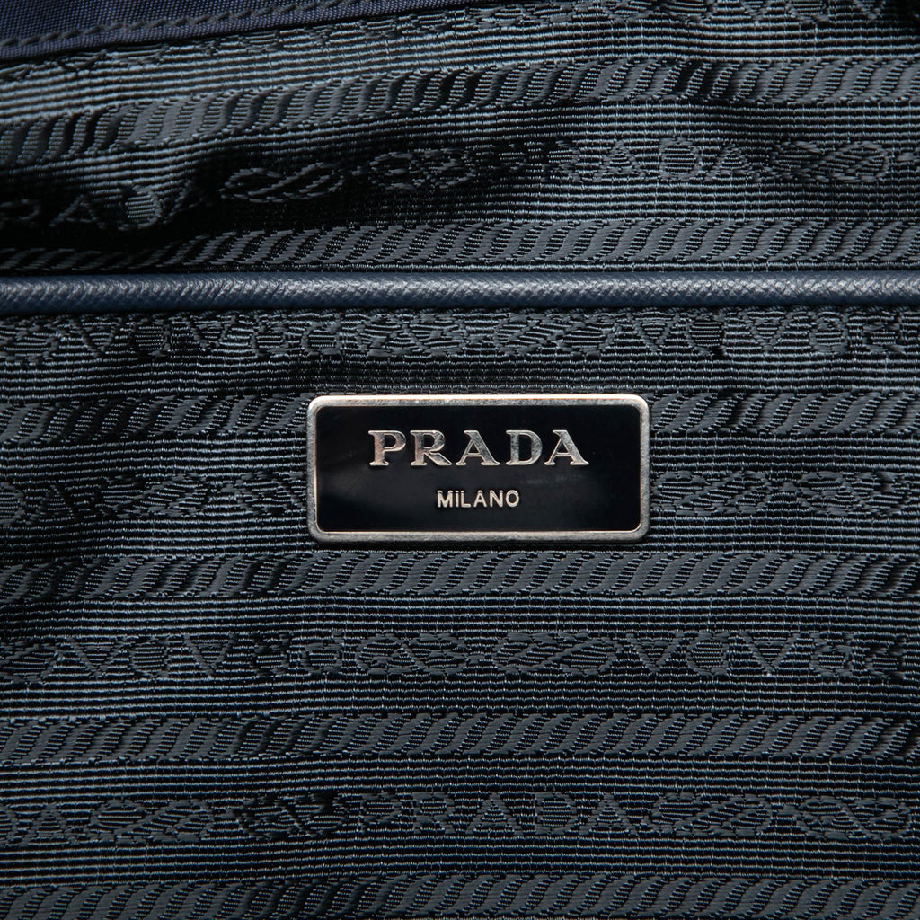 Prada Saffiano Trimmed Tessuto Tote