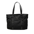 Prada Saffiano Trimmed Tessuto Tote