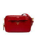 Prada Saffiano Vernice Bow Camera Bag