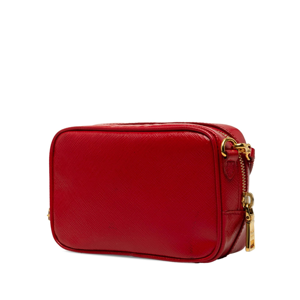 Prada Saffiano Vernice Bow Camera Bag