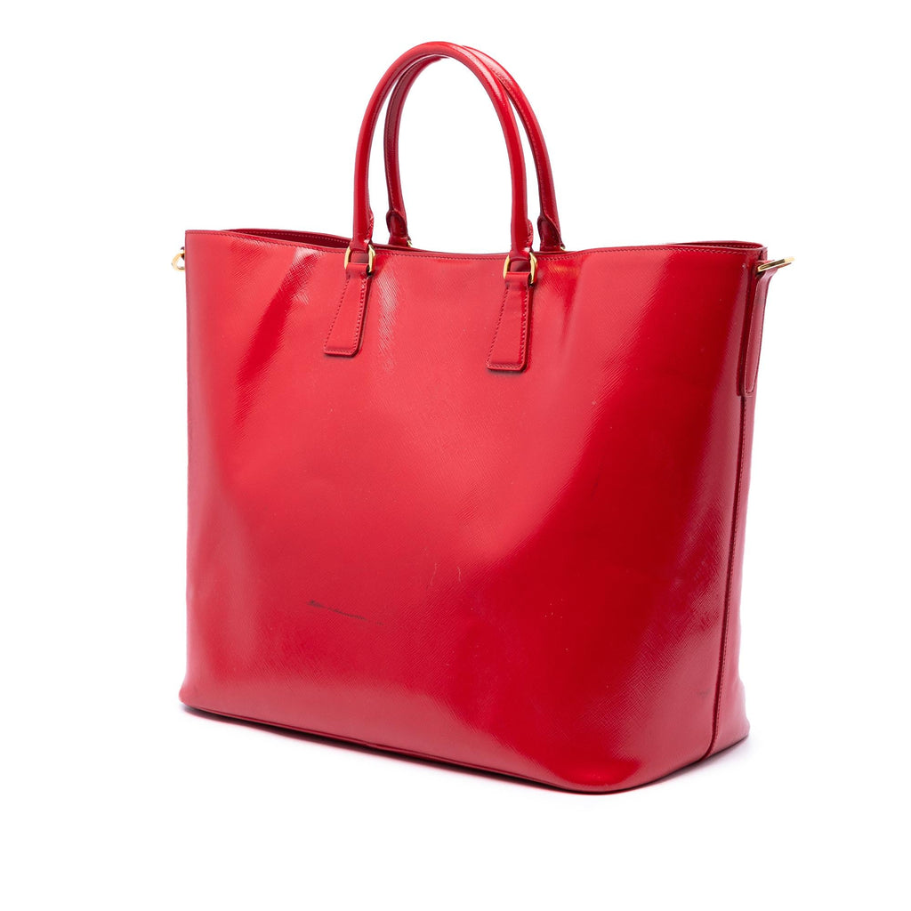 Prada Saffiano Vernice Convertible Tote