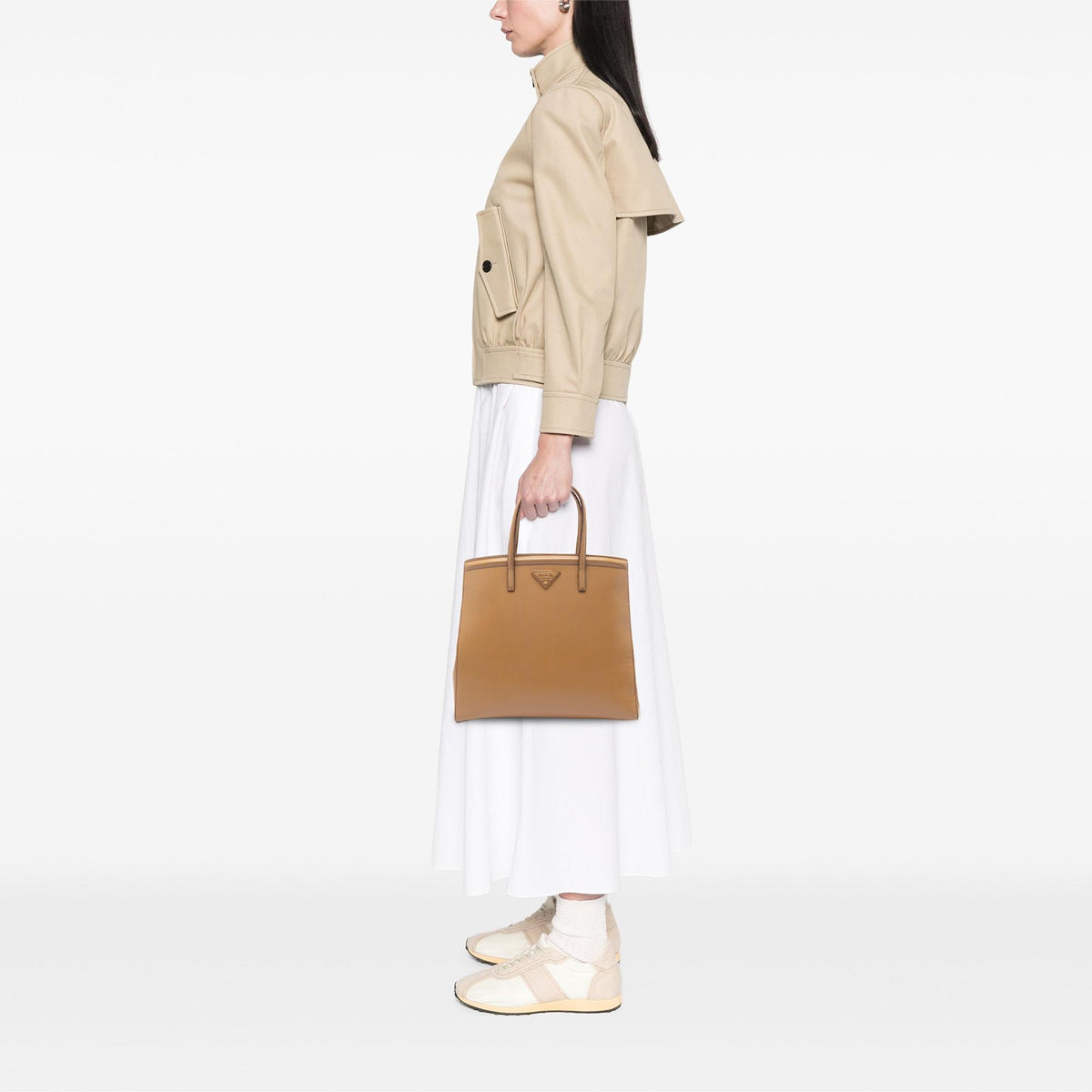 Prada Saffiano Vernice Parabole Satchel