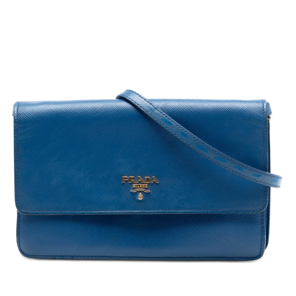 Prada Saffiano Wallet on Strap